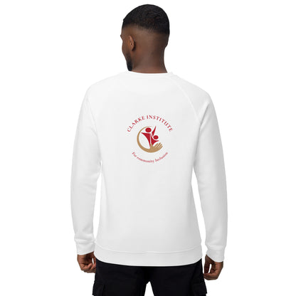 Unisex organic raglan sweatshirt