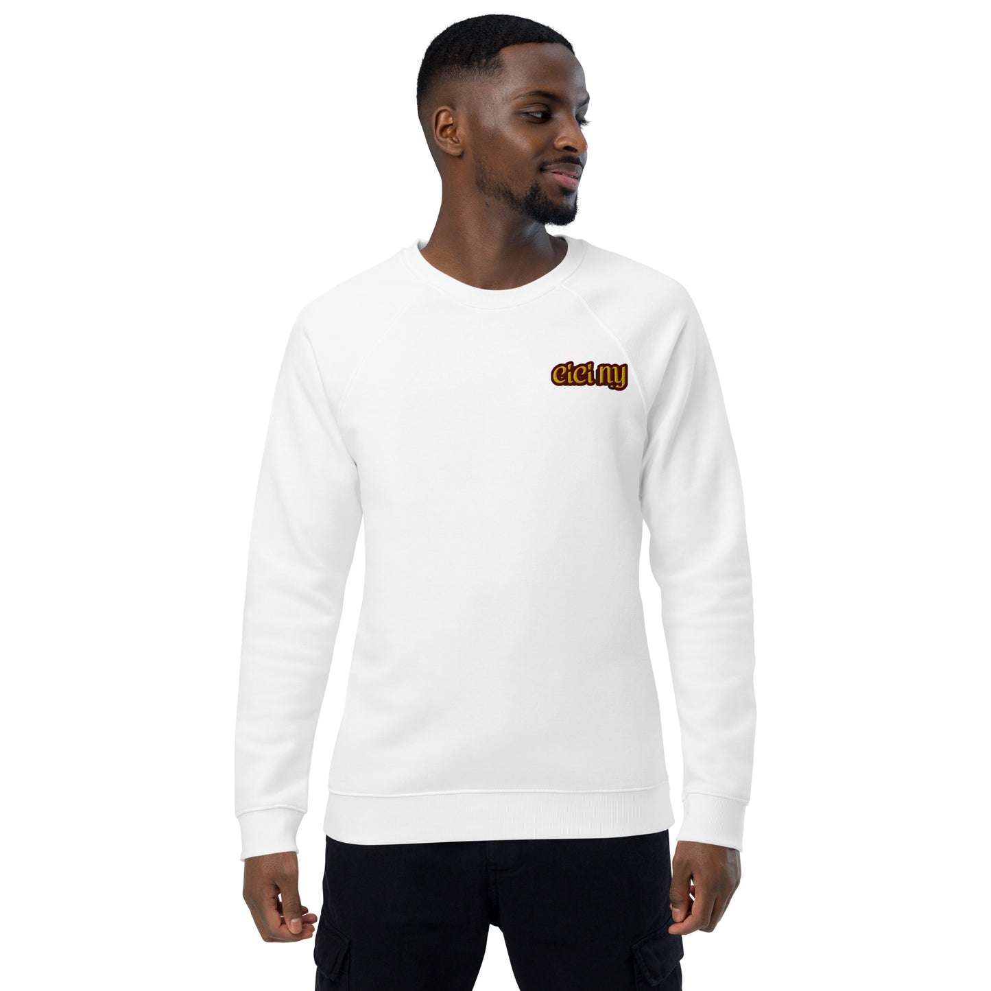 Unisex organic raglan sweatshirt